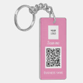 Porte-clés Code QR - Logo Professionnel Professionnel Personn (Devant gauche)