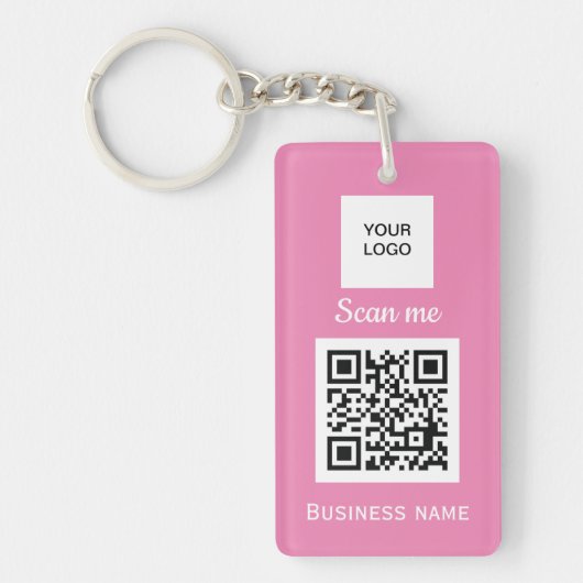 Porte-clés Code QR - Logo Professionnel Professionnel Personn (Devant)