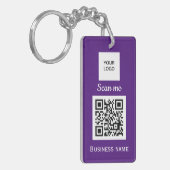Porte-clés Code QR Logo Professionnel Professionnel Personnal (Devant gauche)