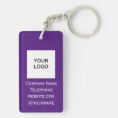 Porte-clés Code QR Logo Professionnel Professionnel Personnal (Dos)