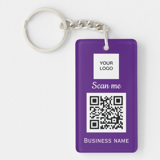Porte-clés Code QR Logo Professionnel Professionnel Personnal (Devant)