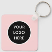 Porte-clés Code QR - Logo professionnel Rose (Dos)