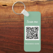 Porte-clés Code QR Logo Professionnel Sage Green (Recto)