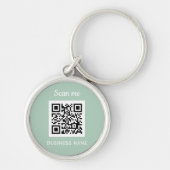 Porte-clés Code QR Logo Professionnel Sage Green (Devant)