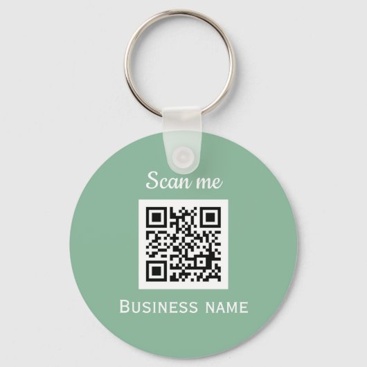 Porte-clés Code QR Logo Professionnel Sage Green (Recto)