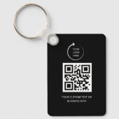 Porte-clés Code QR | Logo simple professionnel noir (Recto)
