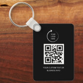 Porte-clés Code QR | Logo simple professionnel noir (Recto)