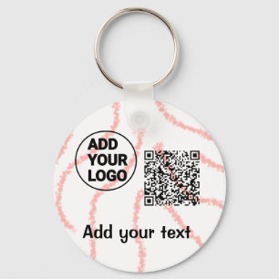 Porte-clés Code QR minimal simple ajouter un logo nom du code
