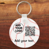 Porte-clés Code QR minimal simple ajouter un logo nom du code (Recto)