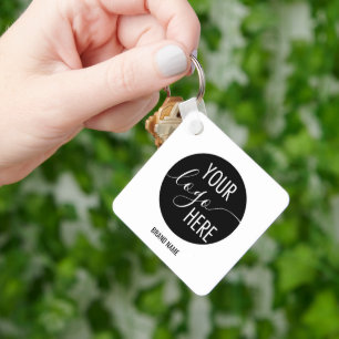 Porte-clés Code QR minimaliste du logo professionnel de la so