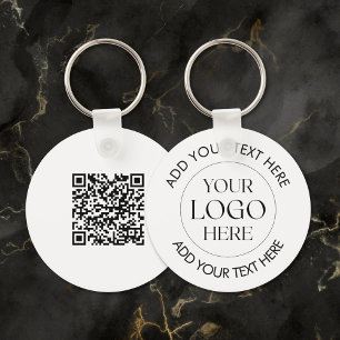 Porte-clés Code QR moderne de logo d'entreprise personnalisé