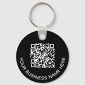 Porte-clés Code QR moderne en noir promotionnel (Recto)