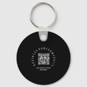 Porte-clés Code QR moderne, logo d'entreprise noir Rond (Recto)