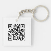 Porte-clés Code QR moderne Monogramme Balayer moi Professionn (Dos)