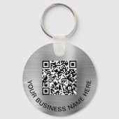 Porte-clés Code QR moderne promotion Argent (Recto)