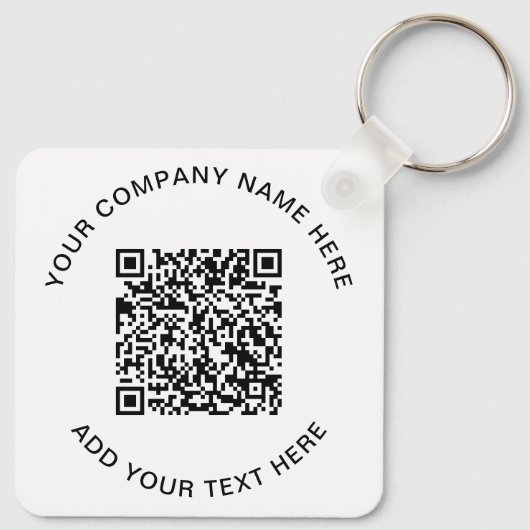 Porte-clés Code QR moderne promu (Dos)