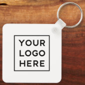 Porte-clés Code QR moderne simple avec Logo Retour | (Verso)