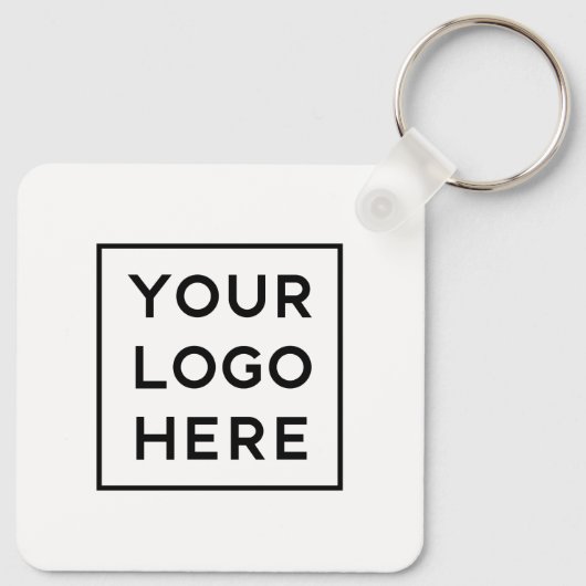 Porte-clés Code QR moderne simple avec Logo Retour | (Dos)