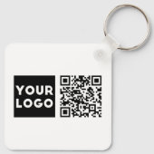 Porte-clés Code QR modifiable & Votre logo ou image d'entrepr (Dos)
