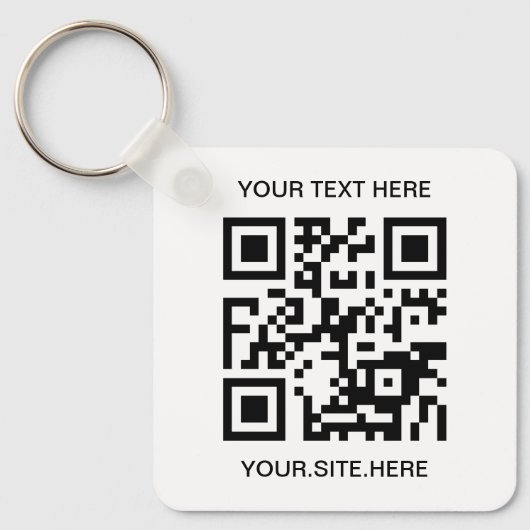 Porte-clés Code QR noir (Recto)