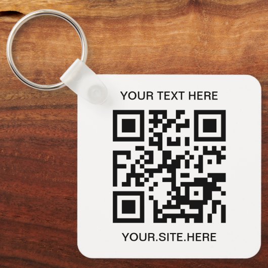 Porte-clés Code QR noir (Recto)