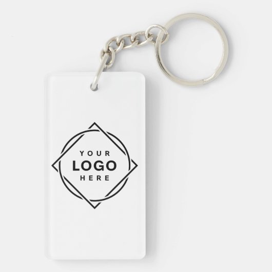 Porte-clés Code QR noir élégant et élégant (Dos)