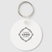 Porte-clés Code QR noir élégant et élégant (Verso)