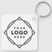 Porte-clés Code QR noir élégant et élégant (Dos)