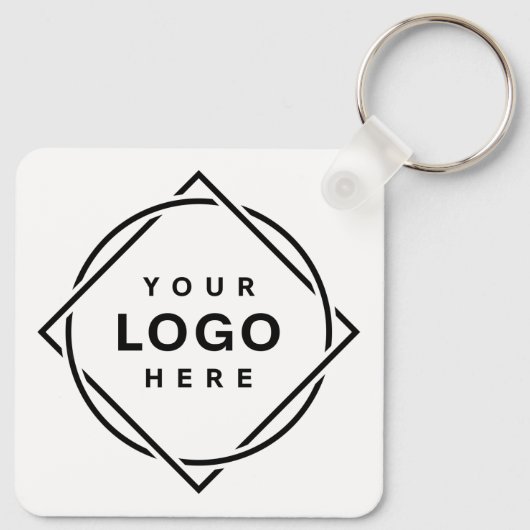 Porte-clés Code QR noir élégant et élégant (Dos)