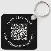 Porte-clés Code QR Noir Promotionnel (Dos)