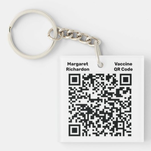 Porte-clés Code QR numérique - ID photo (Devant)