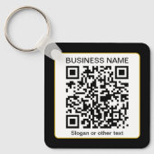 Porte-clés Code QR numérisable modifiable + votre nom d'entre (Recto)