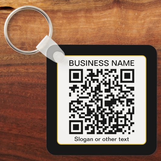 Porte-clés Code QR numérisable modifiable + votre nom d'entre (Recto)