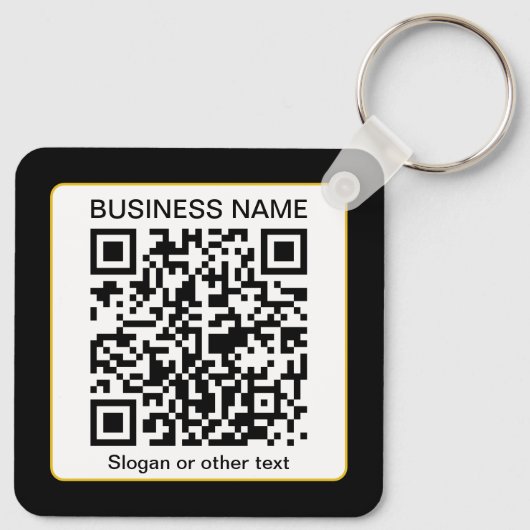 Porte-clés Code QR numérisable modifiable + votre nom d'entre (Dos)