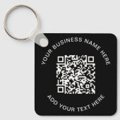 Porte-clés Code QR ou logo noir promotionnel (Recto)