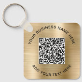 Porte-clés Code QR ou logo promotionnel Gold (Recto)