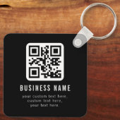 Porte-clés Code QR personnalisable & Conception de texte modi (Verso)