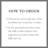 Porte-clés Code QR personnalisable gris