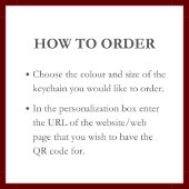 Porte-clés Code QR personnalisable Porte - clé Bourgogne