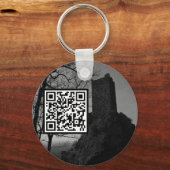 Porte-clés Code QR personnalisable Ruines du château gothique (Recto)