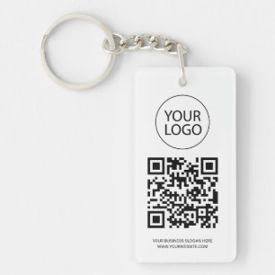 Porte-clés Code QR personnalisé Carte de visite votre logo bl