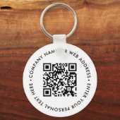 Porte-clés Code QR Personnalisé Étiquette Promo En (Recto)