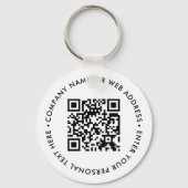 Porte-clés Code QR Personnalisé Étiquette Promo En (Verso)