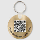 Porte-clés Code QR personnalisé Gold promotionnel (Recto)