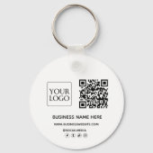 Porte-clés Code QR personnalisé Logo d'entreprise Site Web Mé (Recto)