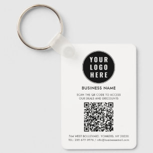 Porte-clés Code QR personnalisé Logo Moderne Minimaliste
