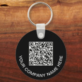 Porte-clés Code QR personnalisé - Noir promotionnel (Recto)