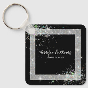 Porte-clés Code QR personnalisé Parties scintillant holograph