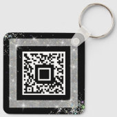 Porte-clés Code QR personnalisé Parties scintillant holograph (Dos)