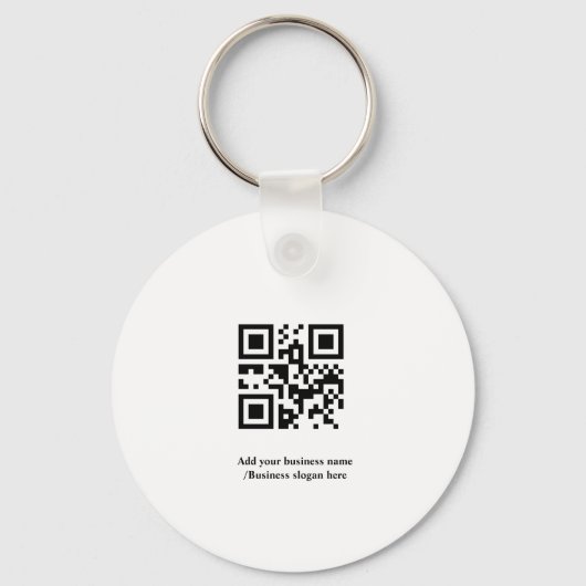 Porte-clés Code QR personnalisé simple ajouter votre nom logo (Recto)